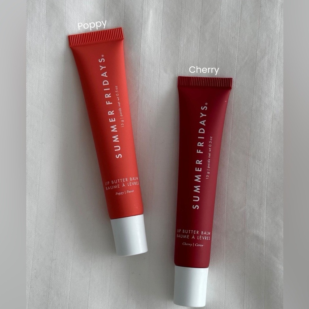 Summer Fridays Lip Butter Balm Duo - poppy and cherry